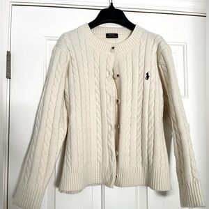Like new Polo Ralph Lauren cardigan in cream